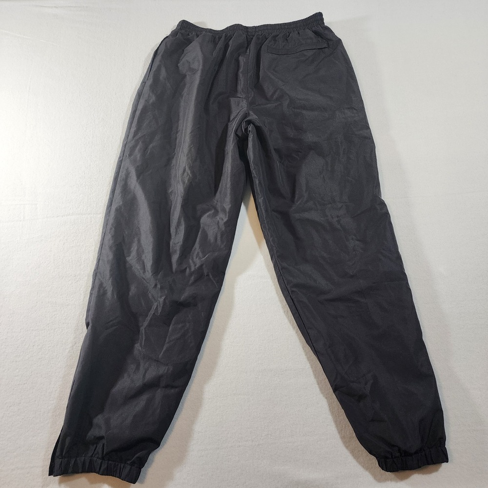 Vintage Le Coq Sportif Men Black Track Pants Lined Windbreaker Jogger Large 90s